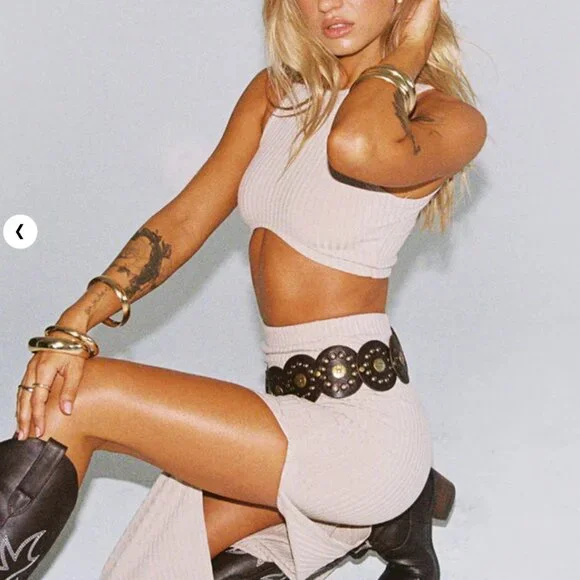 NWT Princess Polly Ellie Set in Beige Size 0 - Picture 5 of 5